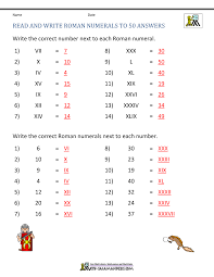 Roman numerals are very decimally oriented. Roman Numerals Worksheet