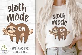 Download Sloth Svg Sloth Mode Svg Layered Svg Sloth Sublimation Design Png By Green Wolf Art Thehungryjpeg Com