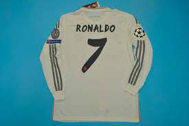 New listing ronaldo 7 real madrid jersey yellow youth xl highlighter neon some stains soccer. Real Madrid 2013 14 Ucl Final Long Sl Jersey Free Shipping
