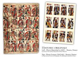 Historic Originals Left Pierre Marechal C 1667 Rouen France Right Pierre Leroux 1647 1664 Rouen France Printed Cards Prints Custom Playing Cards