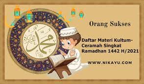 Daftar lengkap contoh materi kultum singkat dan ceramah ramadhan terbaru tahun 2020 m / 1441 h. Lengkap Daftar Materi Kultum Ceramah Singkat Ramadhan 1442 H 2021 Pdf