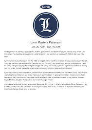 Lynn Masters Patterson
