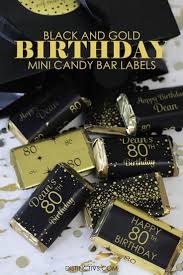 Black And Gold 50th Birthday Party Decorations Personalized Black And Gold Birthday Mini Candy Bar Labels Shiny Foil 45 Stickers Candy Bar Labels Gold Birthday Candy Bar Birthday