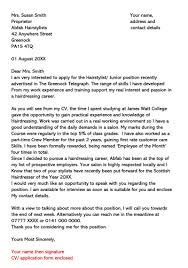 Hair Stylist Cover Letter 10 Sample Letters Email Examples