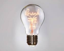 lightbulb with a brand name inside resmi