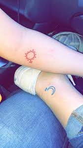 Friends Red And Blue Tattoo Blue Moon Tattoo Blue Tattoo