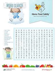 Food Safety Word Search Game Food Safety Home Food Safety Games