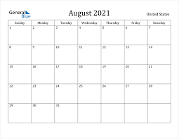 Save this calendar to your computer for easy access. United States August 2021 Calendar With Holidays