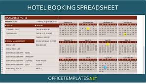 Download free excel calendar templates. Hotel Reservation Manager Officetemplates Net