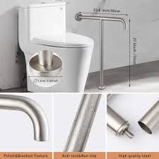 Check the edges and the surrounding areas where the shower handrails are being installed for sharp or abrasive marks. Buy Handicap Grab Bars For Bathroom Wochitv Toilet Grab Bar For Elderly Stainless Steel Safety Rails Bath Shower Handle For Disabled Senior Assist Aid Handrails Hand Grips 23 6 L X27 5 H Inches Online In