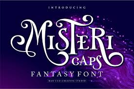 A tall and classic calligraphy font that will add a touch of elegance to any 1001 fonts. Misteri Font In Fonts On Yellow Images Creative Store