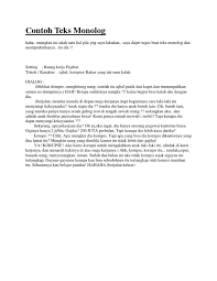 Contoh monolog singkat tentang sekolah. Contoh Monolog Singkat Masnurul