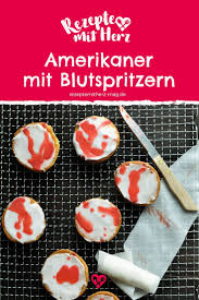 Schnelle Halloween Amerikaner Mit Blutspritzern Aus Dem Thermomix Rezept Rezepte Lebensmittel Essen Halloween Essen