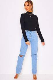 Et profitez de nombreux services dont la livraison et les retours gratuits en magasin partout en france ! Jeans Mom Bleu Decoupe Brentiny Paris