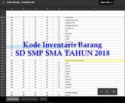 Kode barang sangat dibutuhkan disaat anda akan membuat menginventariskan barang, baik itu milik sekolah ataupun pemerintah. Kode Inventaris Barang 2020 Sd Smp Sma Smk Sch Paperplane