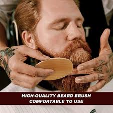 Juego de cepillos para barba para hombres, cerdas de jabalí de madera,  peine para bigote, juego de cepillos para barba para peinar el cabello de  la barba Sincero Hogar
