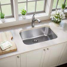 Mr direct porcelain bathroom sink showcase. Mr Direct Undermount Stainless Steel 27 In Single Bowl Kitchen Sink 2718 The Home Depot