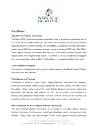 fact sheet navy seal foundation