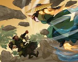 Part One Of An Avatar Kyoshi Vs Chin The Conqueror Dichotomy Commissioned By Brossuno Yeah T Avatar Kyoshi Avatar Airbender Avatar The Last Airbender Art