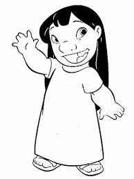 lilo says hi coloring page from stitch category select 26202 printable crafts pages disney princess coloriage de lama