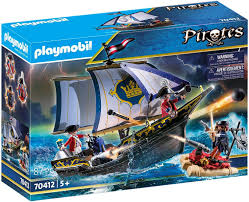 Playmobil Pirates 70412 Chaloupe Des Soldats Playmobil Pirates Bateau Flottant Play Mobile