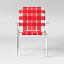 Webstrap Beach Chair Red Sun Squad In 2020 Red Adirondack Chairs Beach Chairs Patio Chairs