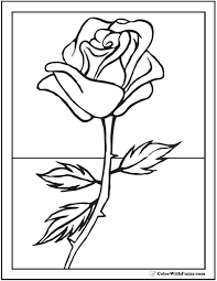 Printable coloring pages flowers free page. 73 Rose Coloring Pages Free Digital Coloring Pages For Kids