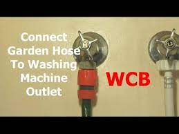 How do you replace a washer hose? Connect Garden Hoses To Washing Machine Hot Water Outlet Youtube