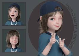 Cartoon Boy Rigged 3d Model Cartoon Boy Character Rigging 3d Model Character