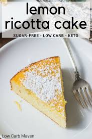 An Easy Lemon Ricotta Cake Made From Ground Almonds And Ricotta Cheese Ricottacake Italiancake Almo Lemon Ricotta Cake Low Carb Desserts Low Carb Low Sugar