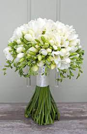 White Freesia Bouquet Wedding Google Search Flower Bouquet Wedding Freesia Bridal Bouquet Wedding Flowers