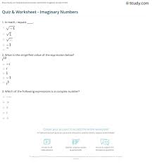 Worksheet Imaginary Numbers Kids Activities