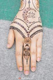ramadan mubarak beautiful henna design 2020 ramadan henna design حن ة شهر رمضان المبارك hand henna henna designs henna hand tattoo