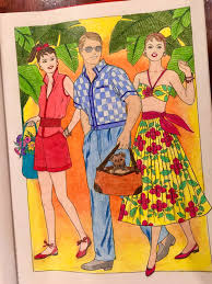 5 out of 5 stars. Fabulous Fashions Of The 1950 S By Ming Ju Sun Colored By Barb Stender Prismacolor Premier Pencils Desenho Colorir