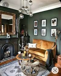 Pin By Tily2u On My Big Moody House Dark Walls Living Room Green Walls Living Room Living Room Green