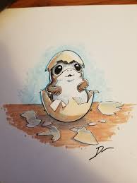 Porglet Porg Porgs Thelastjedi Starwars Star Wars Art Star Wars Drawings Star Wars Fan Art
