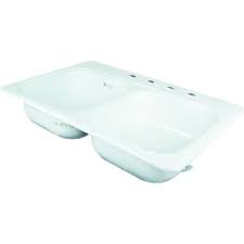 Free shipping on orders over $99. Bootz 22 X 33 Double Bowl Kitchen Sink White Porcelain Steel 4hole 7 1 2 Depth Hd Supply