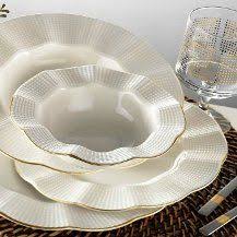 mitterteich milena fileli krem porselen 6 kisilik 24par vaisselle blanche vaisselle deco table