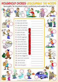 The english language is fascinating in its variety. Household Chores Esl Unscramble The Words Worksheet
