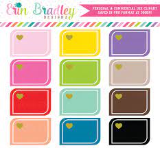 Rounded Corner Heart Boxes Clipart Clip Art Winter Planner Stickers Book Graphic Organizers