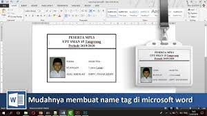 Maybe you would like to learn more about one of these? Cara Mudah Membuat Name Tag Di Microsoft Word Tutorial89 Youtube
