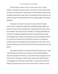 Poetry Writing Analysis Because I Could Not Stop For Death By Emily Dickinson I Was Attracted To This Poem As Soon As I Read The Title International Baccalaureate World Literature