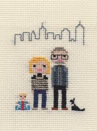Custom Cross Stitch Family Portrait In Pixel Art Style Etsy In 2020 Cross Stitch Family Cross Stitch Cross Stitch Embroidery