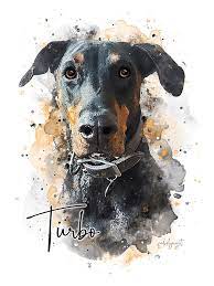 Get your free watercolour class here: Simple Style Custom Pet Portrait Watercolor Dog Portrait Watercolor Dog Dog Portraits Painting