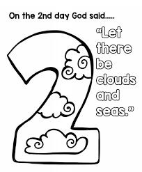 This devotion can be used with the donuts and devos podcast for kids (episode 1) or on its own as a personal or family devotion. 2nd Day Of Creation Coloring Page Free Printable Coloring Pages For Kids