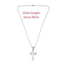 This rhodium plated cross necklace is a wonderful reminder of jesus christ and a wonderful pendant. Jesus Cross Necklace The Trendmark Shop
