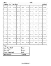 Our valentine's day tribute to robert indiana's famous love sculpture. Adding Fractions House Coloring Squared