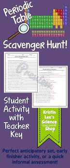 Periodic Table Scavenger Hunt Middle School Science Class Activity This 20 Question Scave Middle School Science Class High School Science Teaching Chemistry