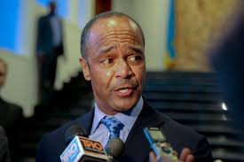 Ambassador Pierre-Richard Prosper addressing the media fol…