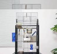 Large Birdhouse With Wheels Station Rods Food Basins Tray Breeding Cages  Fashionable Roof Design Birdcages for Large Birds